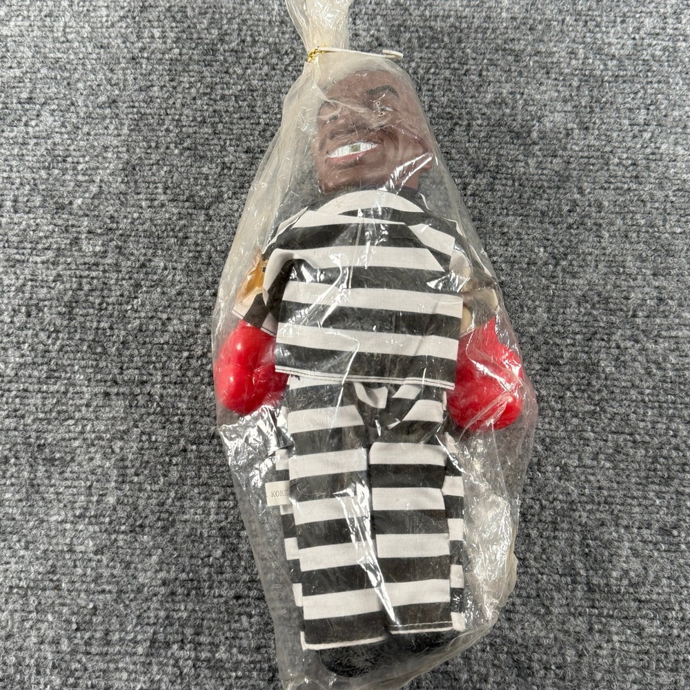 Vintage Mike Tyson Boxing Doll Male Black White Striped Prisoner Collectible